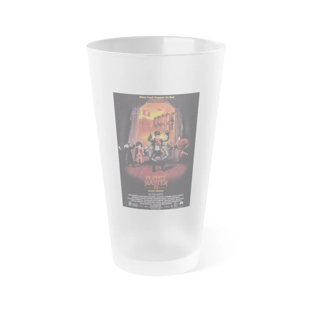 PUPPET MASTER III TOULON'S REVENGE 1991 Movie Poster - Frosted Pint Glass 16oz-Go Mug Yourself