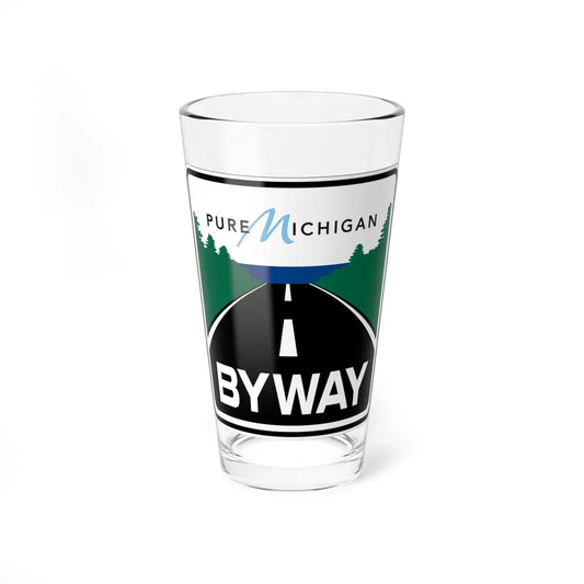 Pure Michigan Byway (Michigan) (Road Sign) Pint Glass 16oz 16oz - Go Mug Yourself