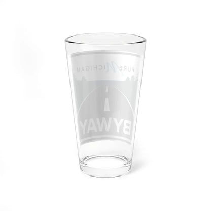 Pure Michigan Byway (Michigan) (Road Sign) Pint Glass 16oz - Go Mug Yourself