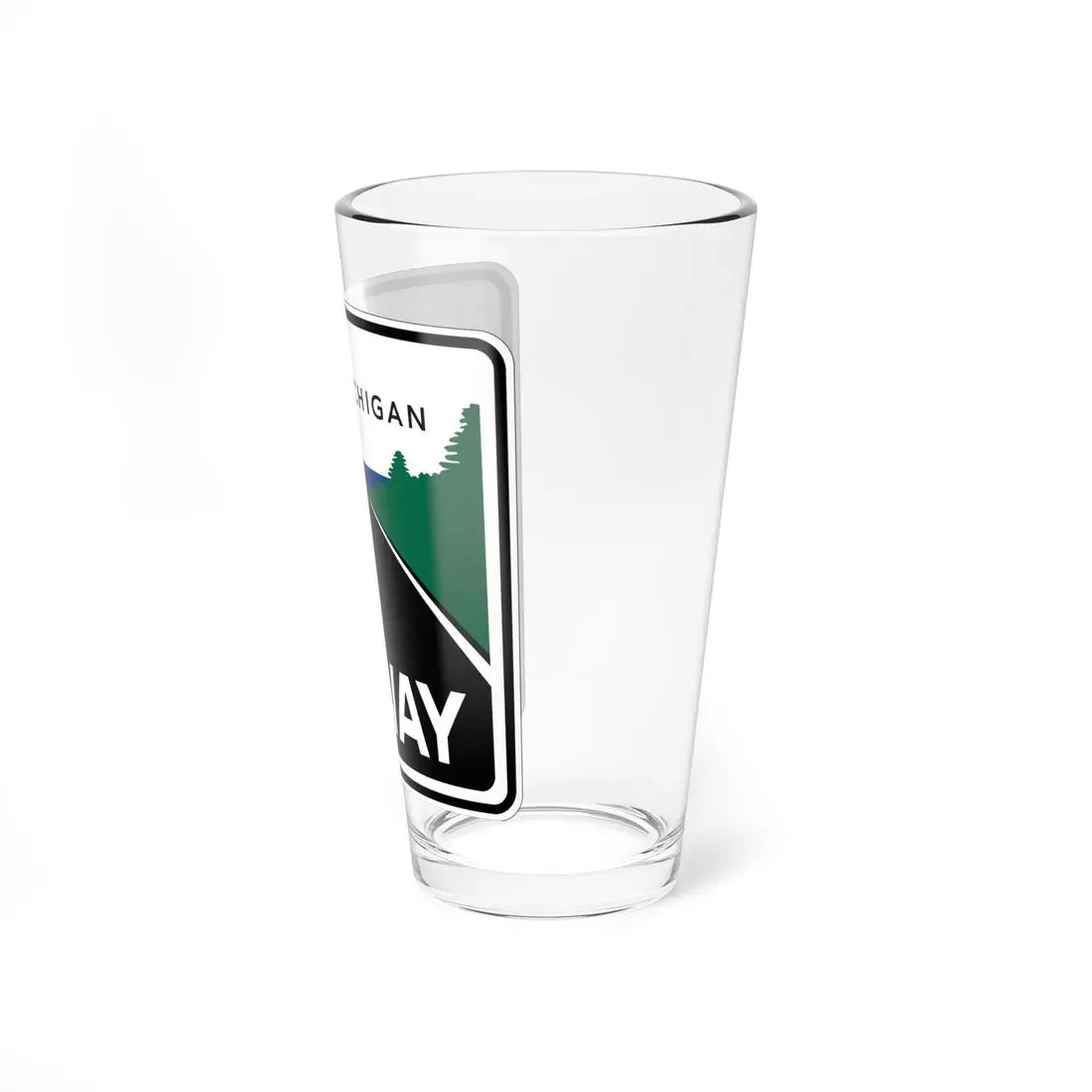 Pure Michigan Byway (Michigan) (Road Sign) Pint Glass 16oz - Go Mug Yourself