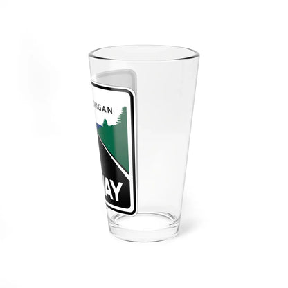 Pure Michigan Byway (Michigan) (Road Sign) Pint Glass 16oz - Go Mug Yourself