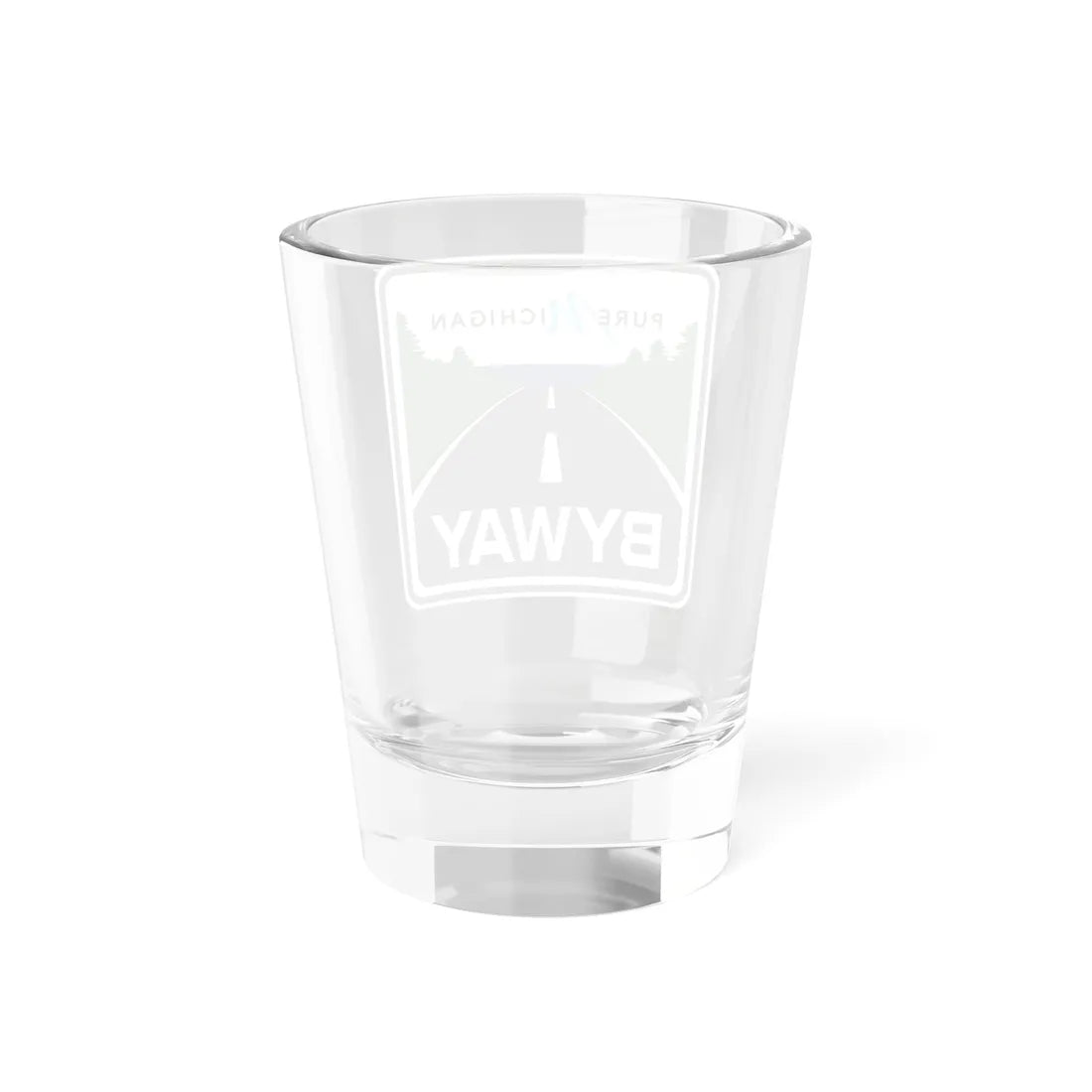 Pure Michigan Byway (Michigan) (Road Sign) Shot Glass 1.5oz - Go Mug Yourself