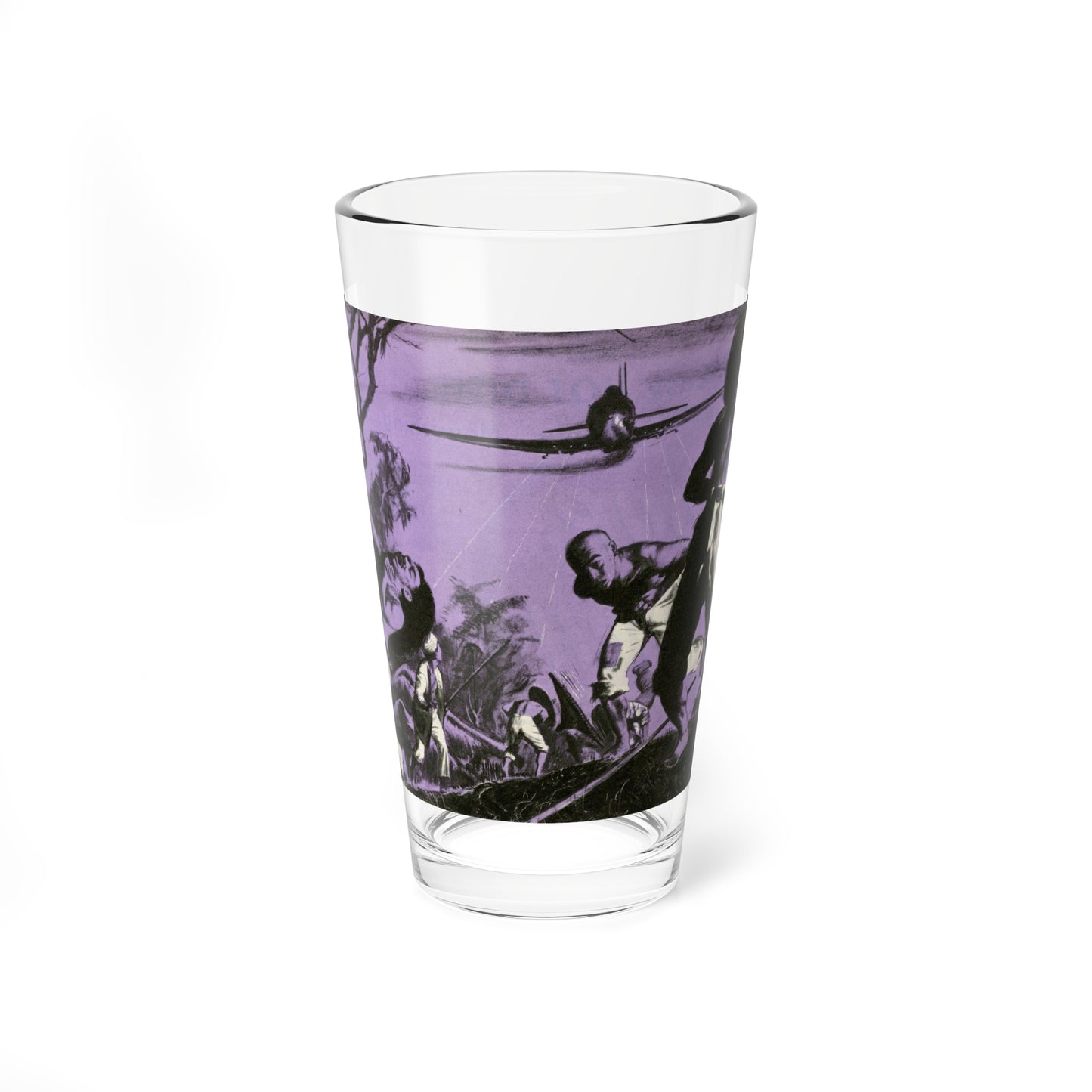 Purple Death From The Skies, 1952 (Magazine Illustration) Pint Glass 16oz-16oz-Go Mug Yourself