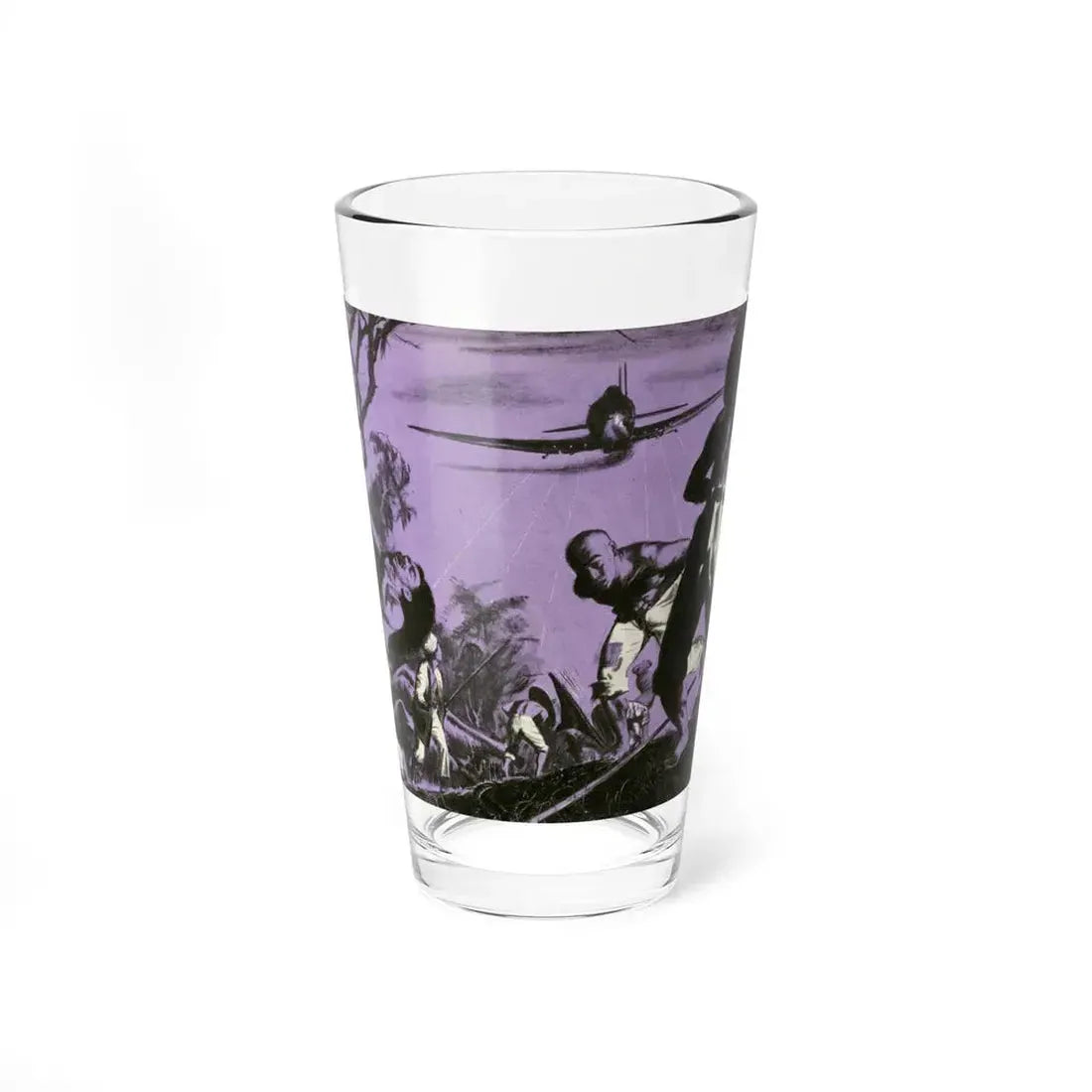 Purple Death From The Skies, 1952 (Magazine Illustration) Pint Glass 16oz 16oz - Go Mug Yourself