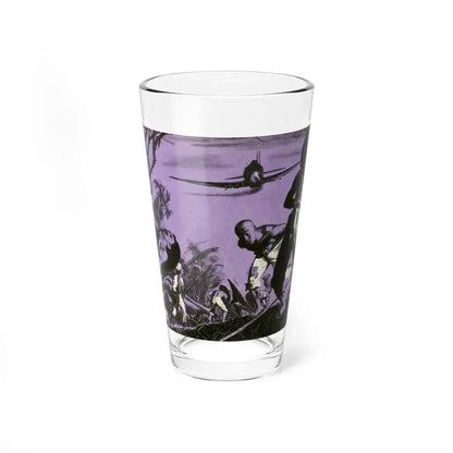 Purple Death From The Skies, 1952 (Magazine Illustration) Pint Glass 16oz 16oz - Go Mug Yourself
