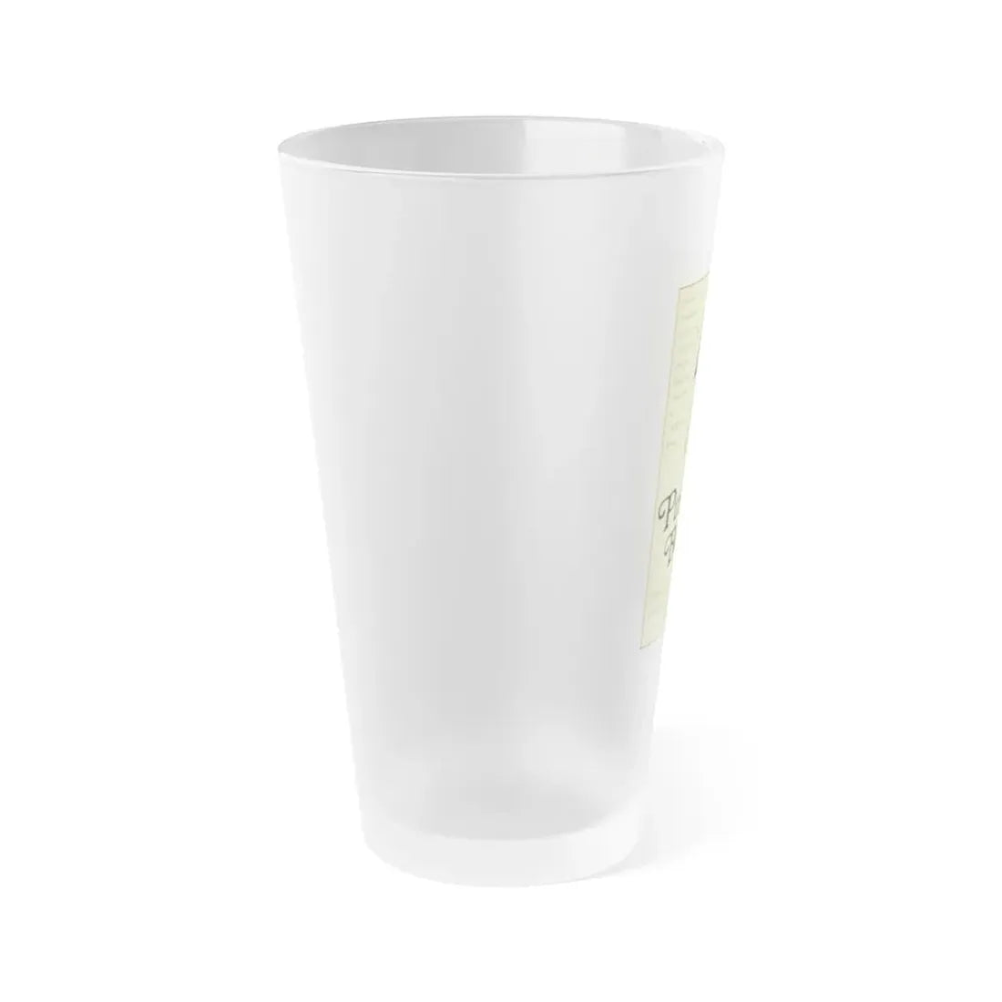 PUSS BUCKET THE MUSICAL 1991 Movie Poster - Frosted Pint Glass 16oz - Go Mug Yourself