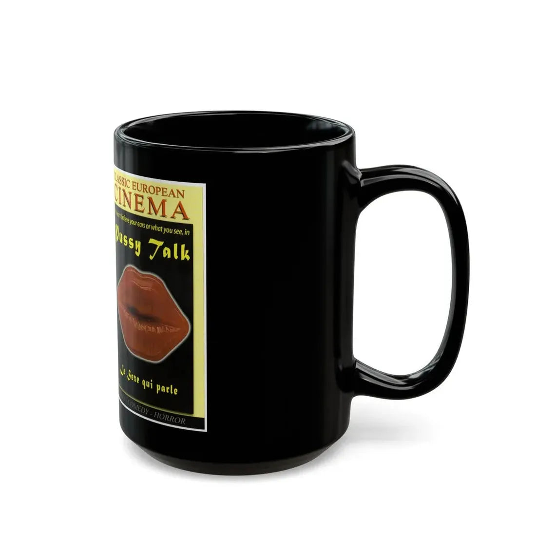 PUSSY TALK (VHS COVER) - Black Coffee Mug - Go Mug Yourself