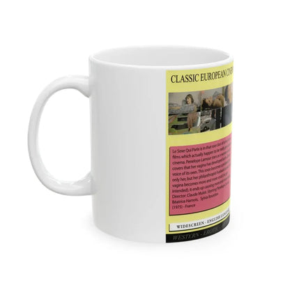 PUSSY TALK (VHS COVER) - White Coffee Mug - Go Mug Yourself