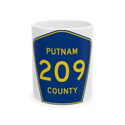 Putnam County 209 (Florida) (Road Sign) White Coffee Mug 11oz - Go Mug Yourself