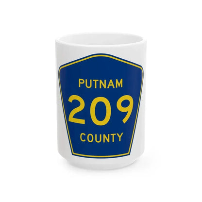 Putnam County 209 (Florida) (Road Sign) White Coffee Mug 15oz - Go Mug Yourself