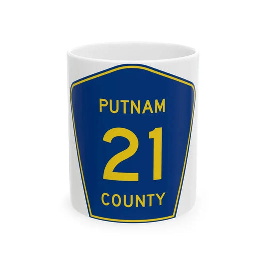 Putnam County 21 (Florida) (Road Sign) White Coffee Mug 11oz - Go Mug Yourself