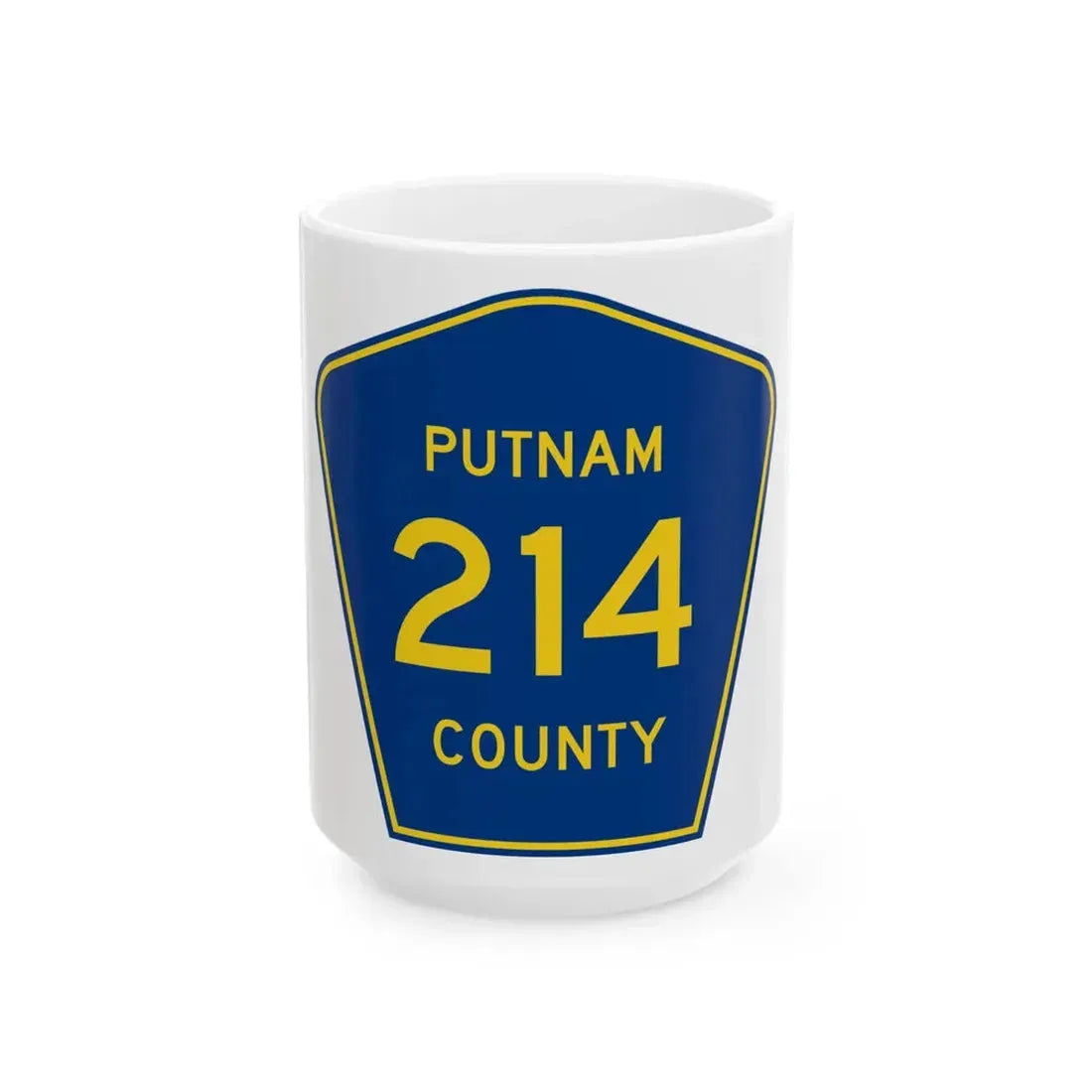 Putnam County 214 (Florida) (Road Sign) White Coffee Mug 15oz - Go Mug Yourself
