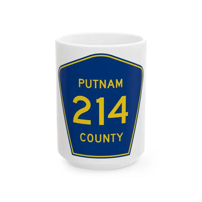 Putnam County 214 (Florida) (Road Sign) White Coffee Mug 15oz - Go Mug Yourself