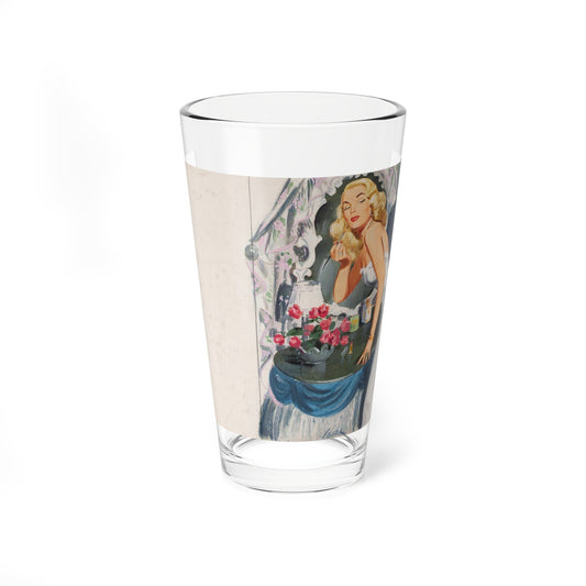 Putting on Her Make-Up, The American Weekly story illustration (Magazine Illustration) Pint Glass 16oz-16oz-Go Mug Yourself