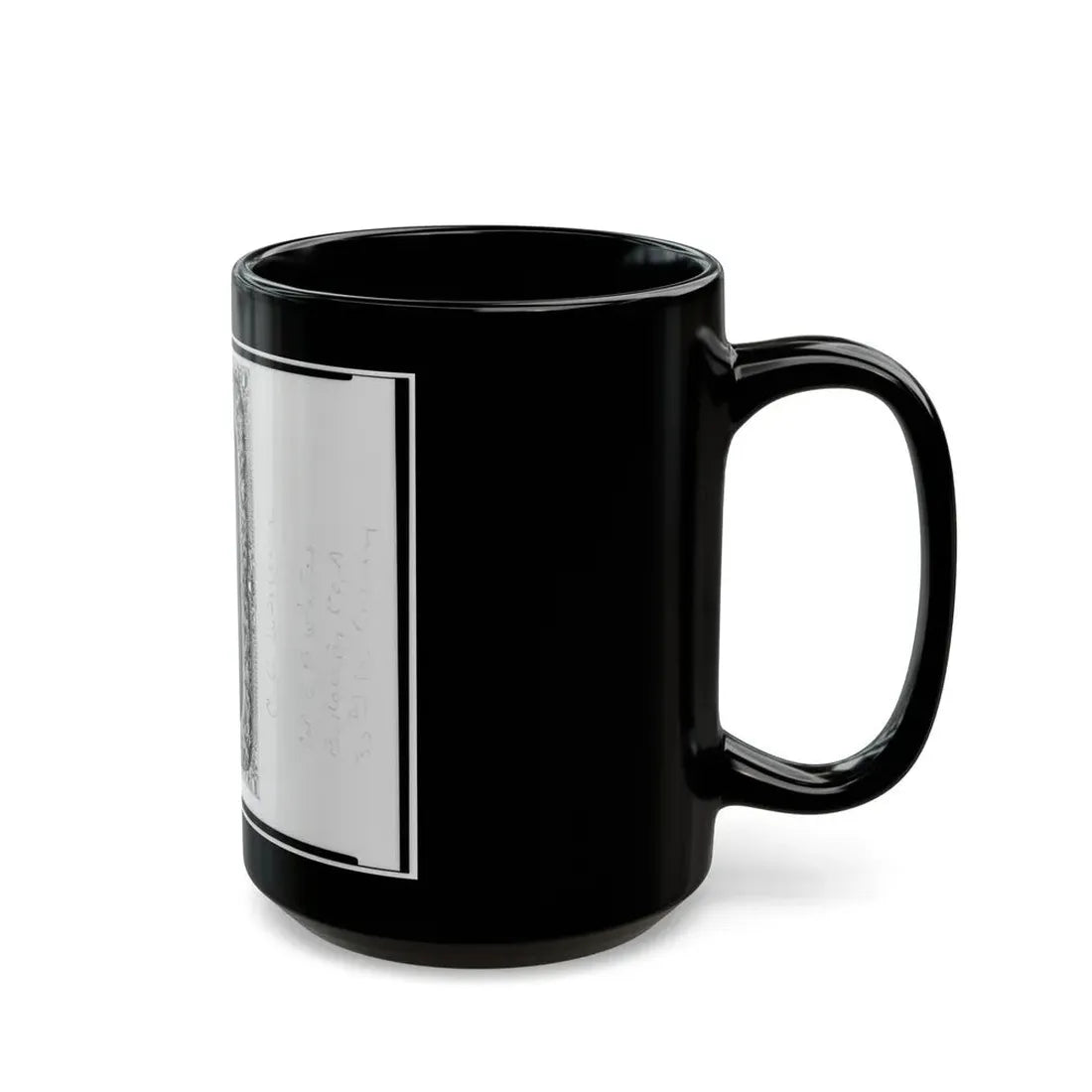 Pvt. C.C. Wenner, Co. A., 35th Virginia Cavalry, C.S.A., Three-Quarter Length Portrait, Facing Front (U.S. Civil War) Black Coffee Mug - Go Mug Yourself