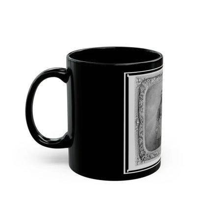 Pvt. C.C. Wenner, Co. A., 35th Virginia Cavalry, C.S.A., Three-Quarter Length Portrait, Facing Front (U.S. Civil War) Black Coffee Mug - Go Mug Yourself