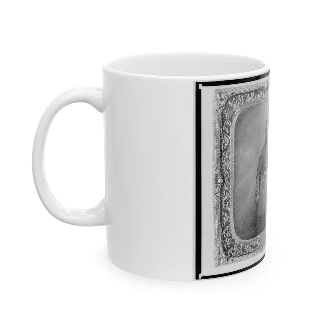 Pvt. C.C. Wenner, Co. A., 35th Virginia Cavalry, C.S.A., Three-Quarter Length Portrait, Facing Front (U.S. Civil War) White Coffee Mug - Go Mug Yourself