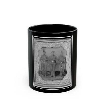 Pvt. Frank A. Remington And Two Other Union Soldiers, Full-Length Portrait, Facing Front (U.S. Civil War) Black Coffee Mug 11oz - Go Mug Yourself