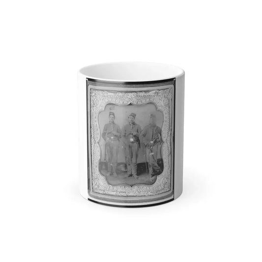 Pvt. Frank A. Remington and Two Other Union Soldiers, Full-Length Portrait, Facing Front (U.S. Civil War) Color Changing Coffee Mug 11oz Default Title 11oz - Go Mug Yourself