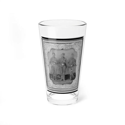 Pvt. Frank A. Remington And Two Other Union Soldiers, Full-Length Portrait, Facing Front (U.S. Civil War) Pint Glass 16oz 16oz - Go Mug Yourself