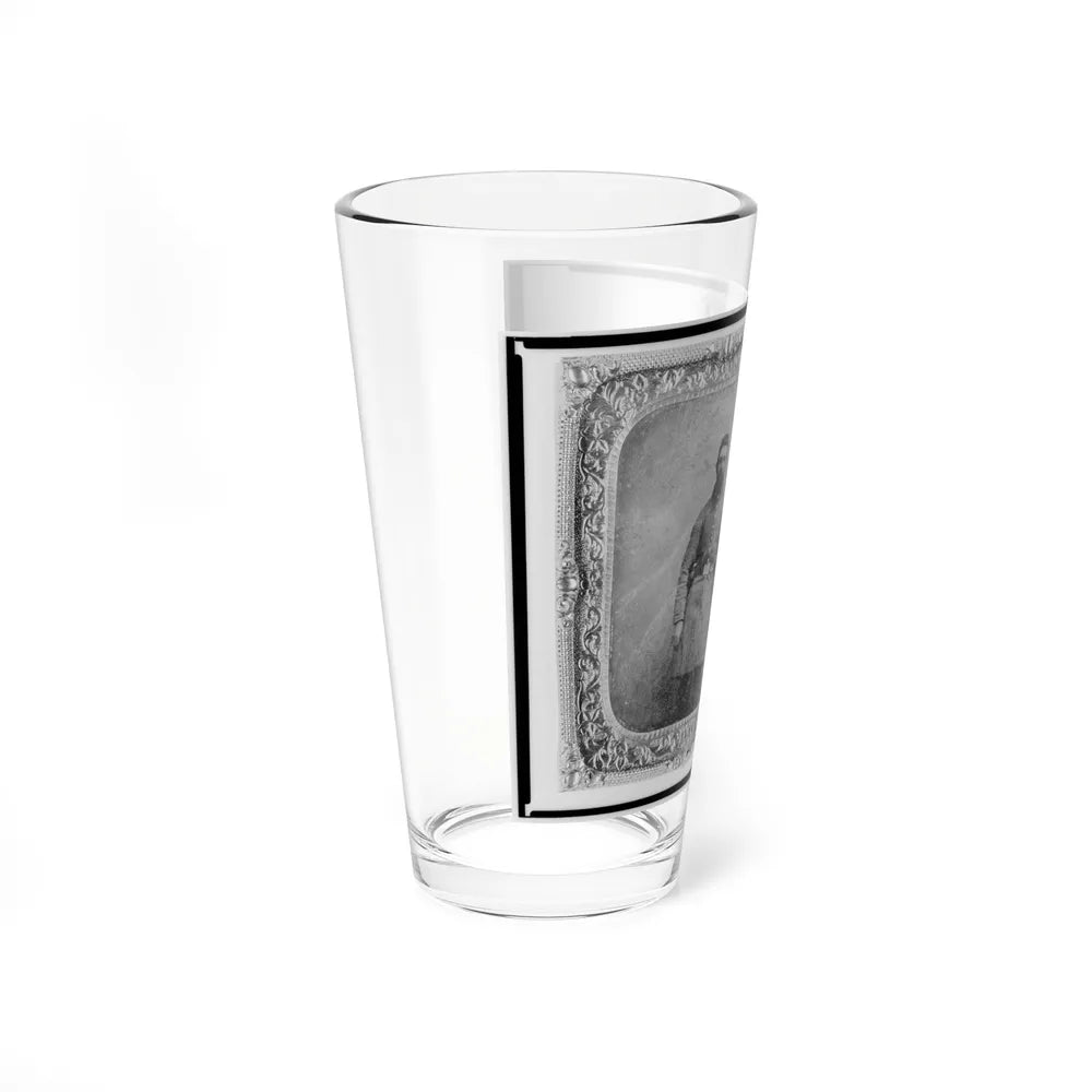 Pvt. C.C. Wenner, Co. A., 35th Virginia Cavalry, C.S.A., Three-Quarter Length Portrait, Facing Front (U.S. Civil War) Pint Glass 16oz-Go Mug Yourself