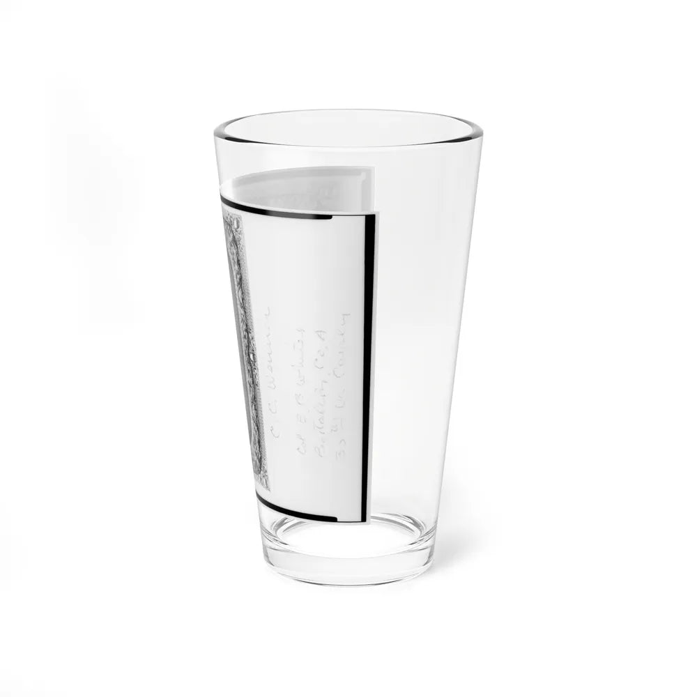 Pvt. C.C. Wenner, Co. A., 35th Virginia Cavalry, C.S.A., Three-Quarter Length Portrait, Facing Front (U.S. Civil War) Pint Glass 16oz-Go Mug Yourself