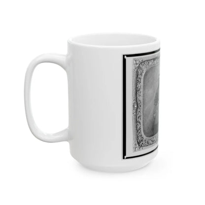 Pvt. C.C. Wenner, Co. A., 35th Virginia Cavalry, C.S.A., Three-Quarter Length Portrait, Facing Front (U.S. Civil War) White Coffee Mug-Go Mug Yourself