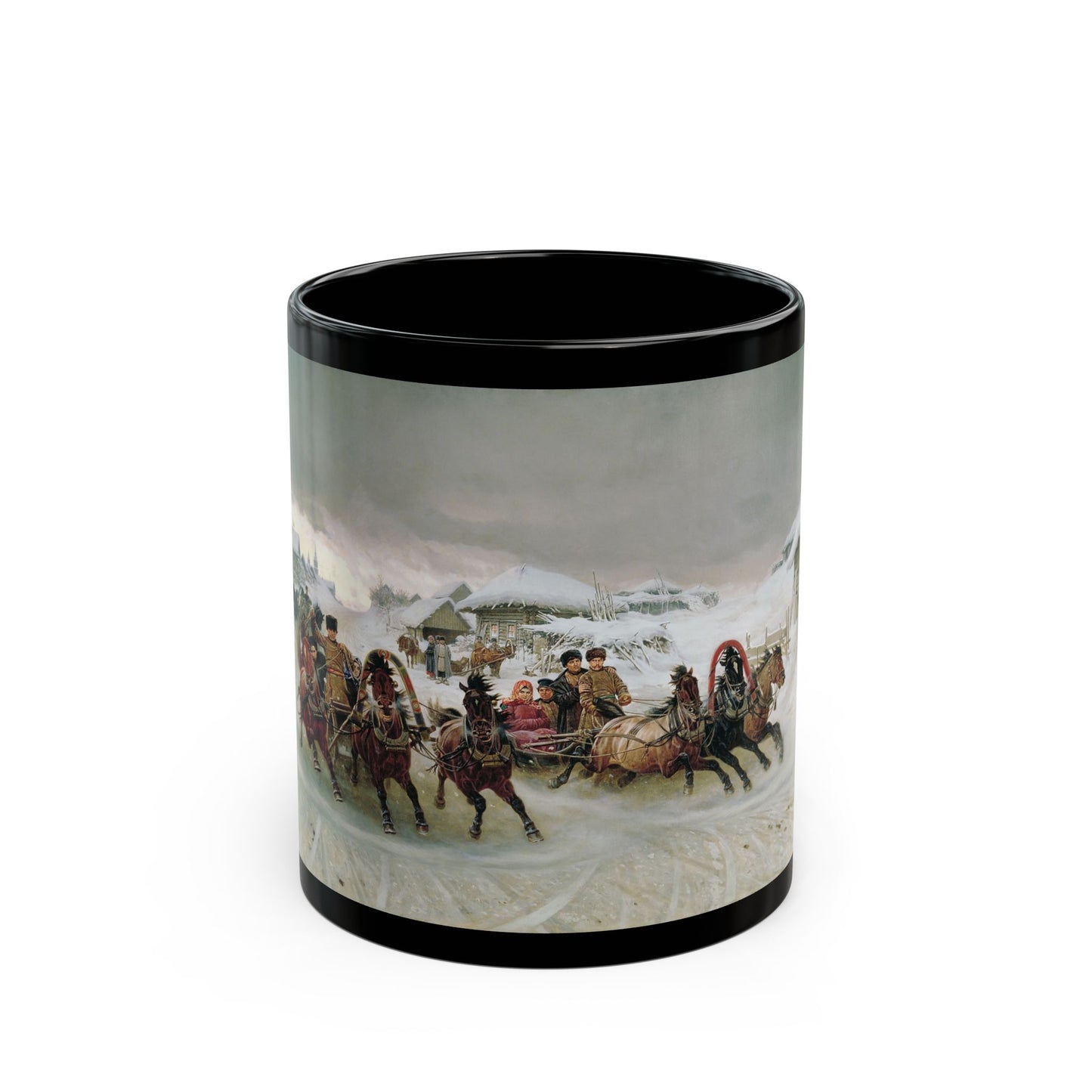 Pyotr Nikolayevich Gruzinsky (1837-1892) Maslenitsa - 1889 - Black Coffee Mug-11oz-Go Mug Yourself