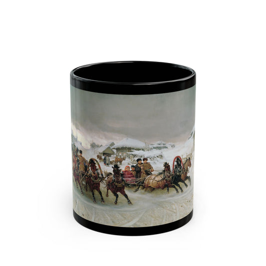 Pyotr Nikolayevich Gruzinsky (1837-1892) Maslenitsa - 1889 - Black Coffee Mug-11oz-Go Mug Yourself