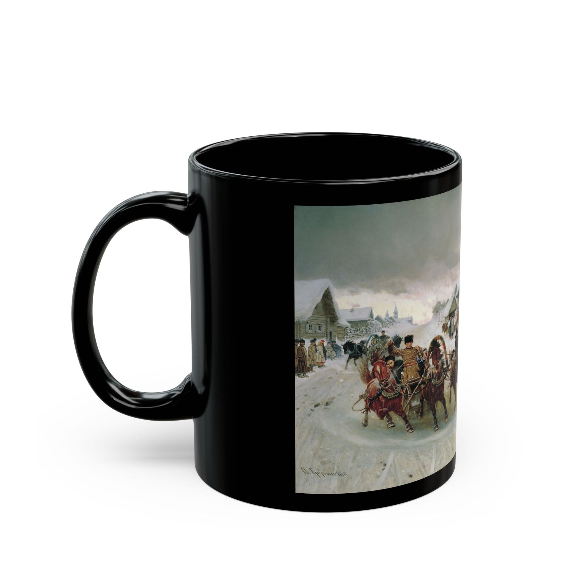 Pyotr Nikolayevich Gruzinsky (1837-1892) Maslenitsa - 1889 - Black Coffee Mug-Go Mug Yourself