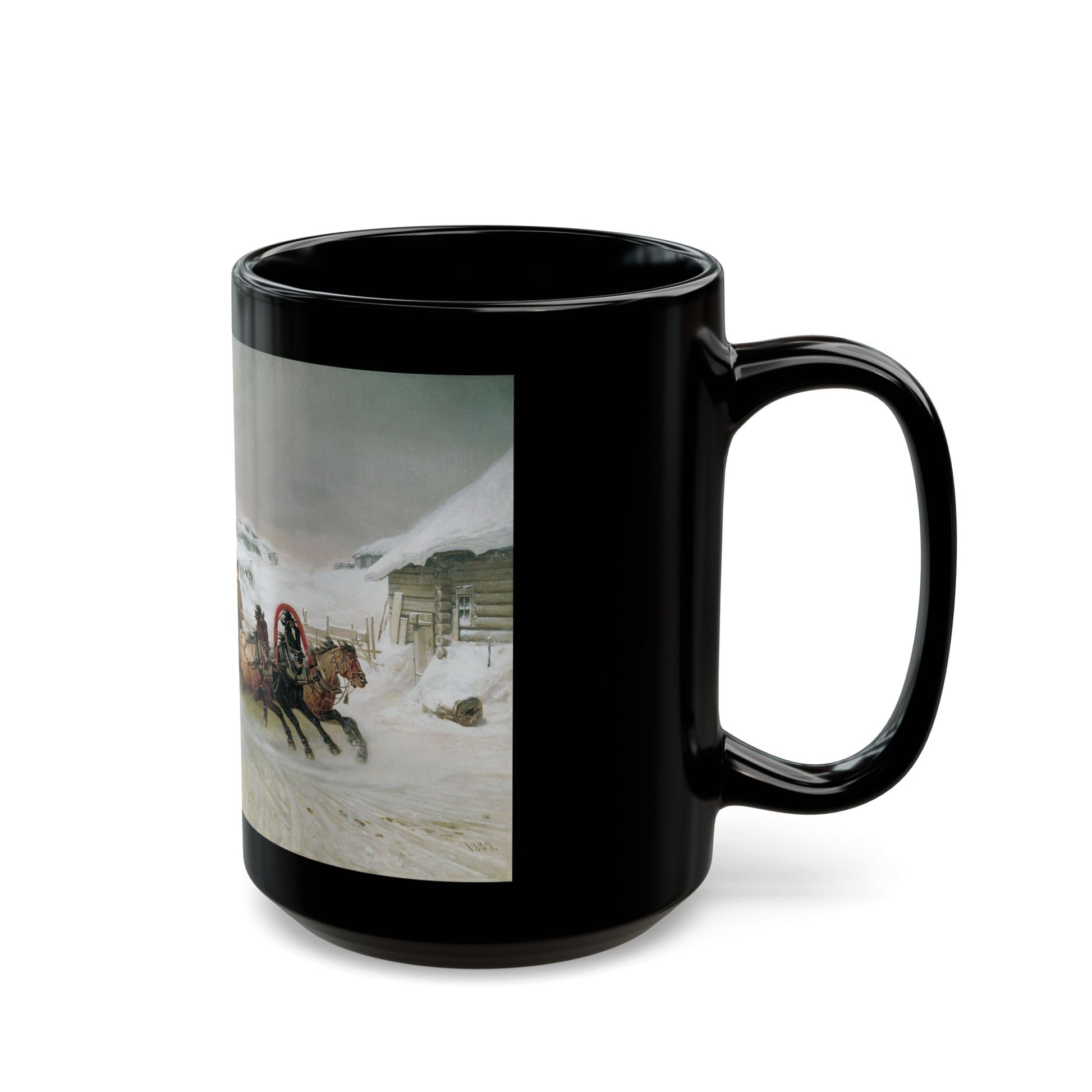 Pyotr Nikolayevich Gruzinsky (1837-1892) Maslenitsa - 1889 - Black Coffee Mug-Go Mug Yourself