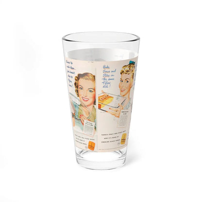 Pyrex 1940s ads (Magazine Illustration) Pint Glass 16oz-Go Mug Yourself