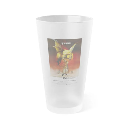 Q THE WINGED SERPENT 1982 Movie Poster - Frosted Pint Glass 16oz-Go Mug Yourself