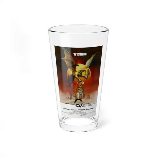 Q THE WINGED SERPENT 1982 Movie Poster - Pint Glass 16oz-16oz-Go Mug Yourself