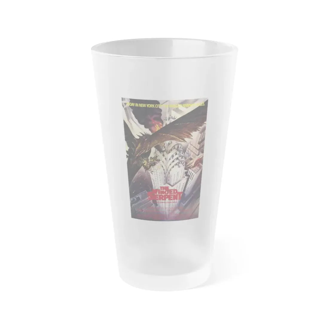 Q THE WINGED SERPENT (2) 1982 Movie Poster - Frosted Pint Glass 16oz Default Title - Go Mug Yourself