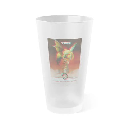 Q THE WINGED SERPENT (3D) 1982 Movie Poster - Frosted Pint Glass 16oz Default Title - Go Mug Yourself