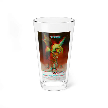 Q THE WINGED SERPENT (3D) 1982 Movie Poster - Pint Glass 16oz-16oz-Go Mug Yourself