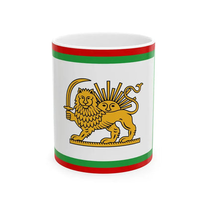 Qajar Naval Ensign (Iran) White Coffee Mug 11oz - Go Mug Yourself