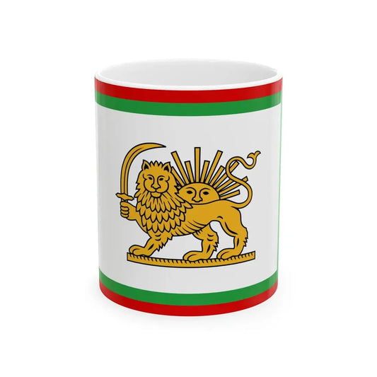 Qajar Naval Ensign (Iran) White Coffee Mug 11oz - Go Mug Yourself