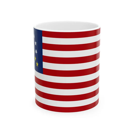 QAnon USA Flag (United States) White Coffee Mug 11oz - Go Mug Yourself
