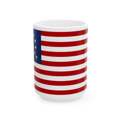QAnon USA Flag (United States) White Coffee Mug 15oz - Go Mug Yourself