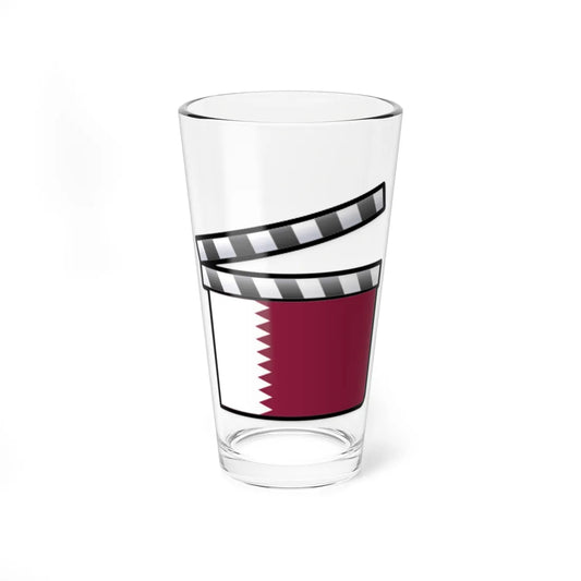 Qatar film clapperboard (Qatar) Pint Glass 16oz 16oz - Go Mug Yourself