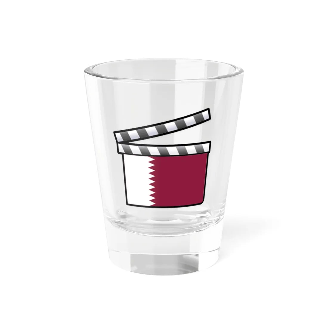 Qatar film clapperboard (Qatar) Shot Glass 1.5oz 1.5oz - Go Mug Yourself