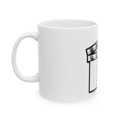 Qatar film clapperboard (Qatar) White Coffee Mug - Go Mug Yourself