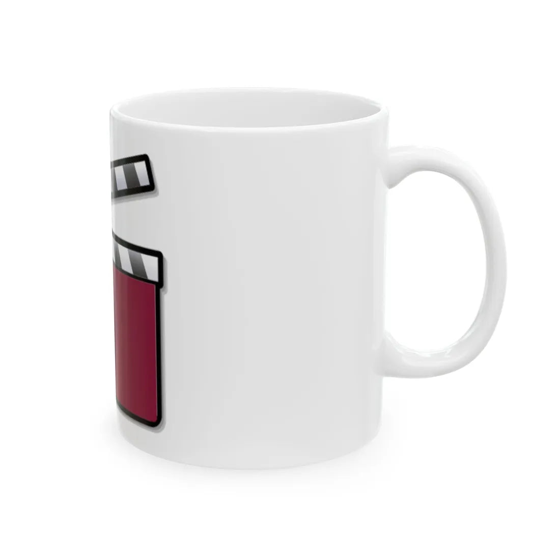 Qatar film clapperboard (Qatar) White Coffee Mug - Go Mug Yourself