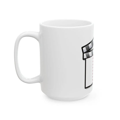 Qatar film clapperboard (Qatar) White Coffee Mug - Go Mug Yourself