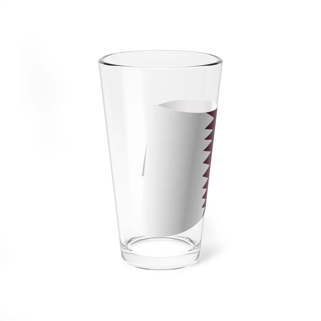 Qatar Flag - iconic waving (Qatar) Pint Glass 16oz - Go Mug Yourself