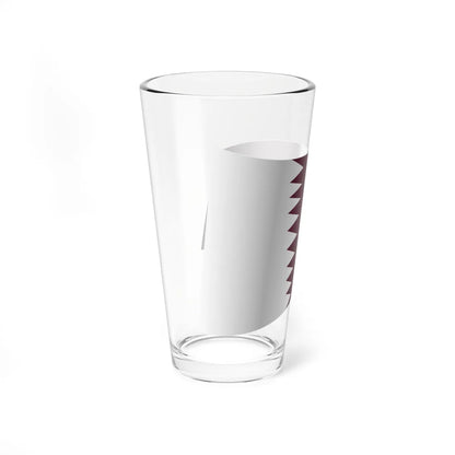 Qatar Flag - iconic waving (Qatar) Pint Glass 16oz - Go Mug Yourself