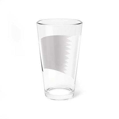 Qatar Flag - iconic waving (Qatar) Pint Glass 16oz - Go Mug Yourself