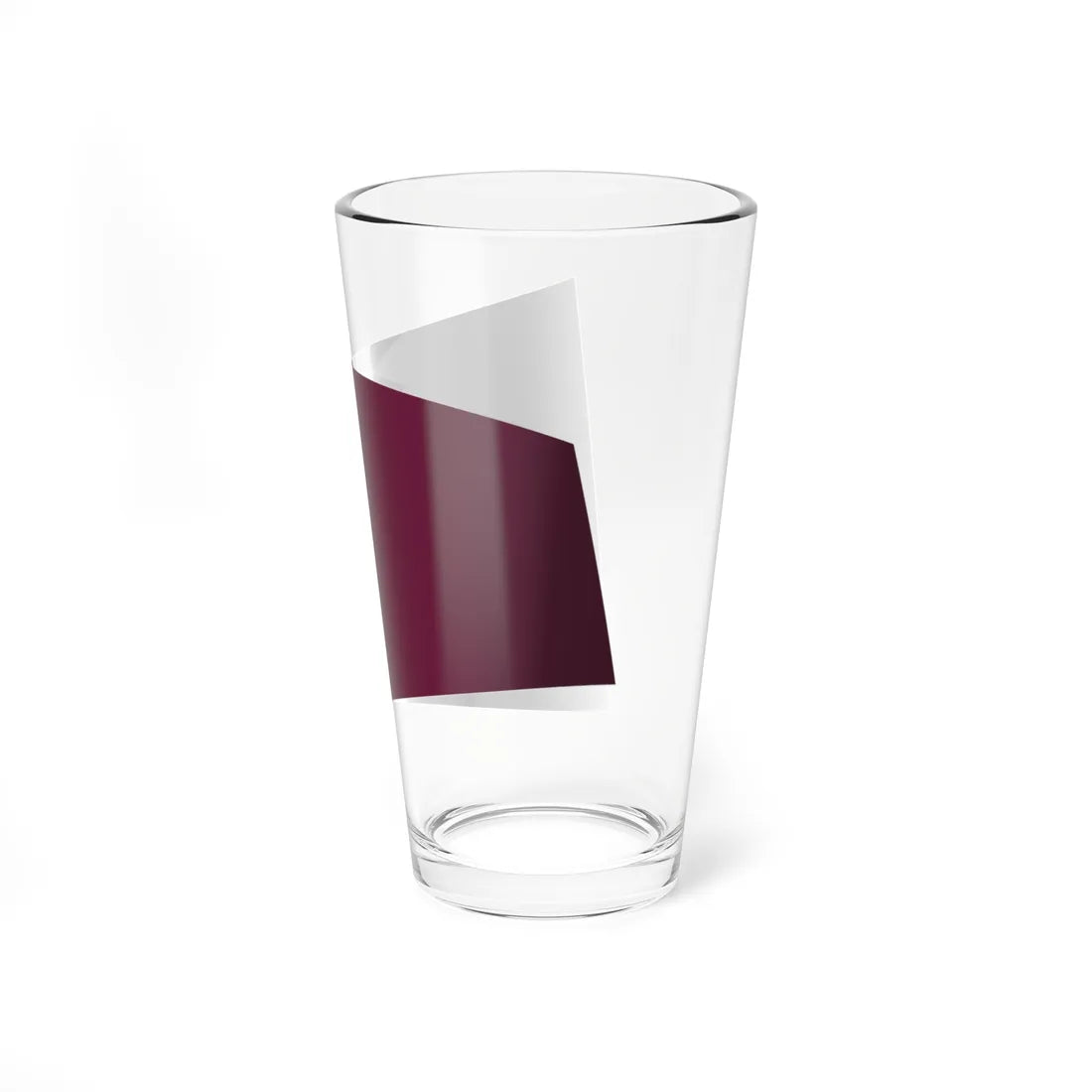 Qatar Flag - iconic waving (Qatar) Pint Glass 16oz - Go Mug Yourself